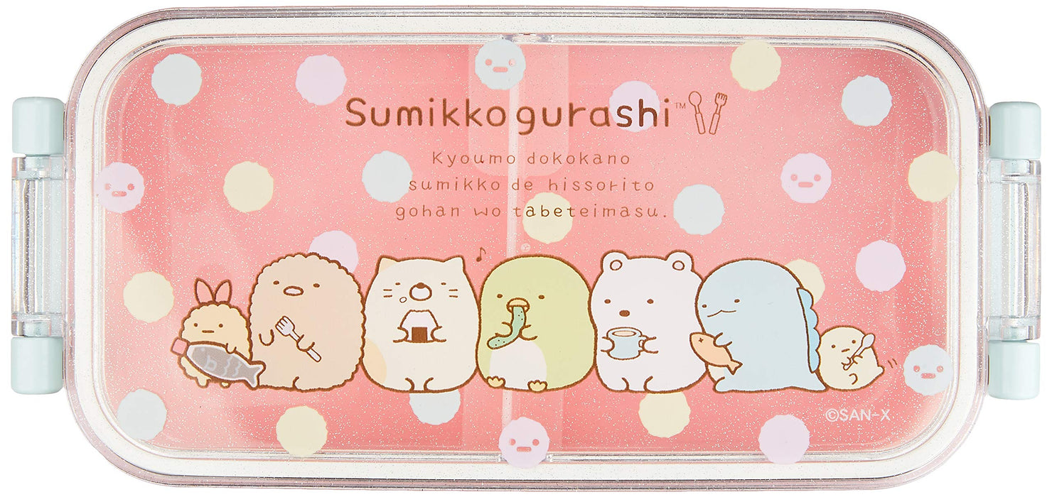 San-X Sumikko Gurashi 2-stöckige Lunchbox mit verschließbaren Essstäbchen Ky41101