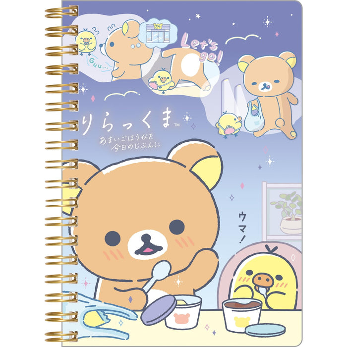 San-X Rilakkuma B6 Spiralnotizbuch Ny37402, langlebige linierte Seiten