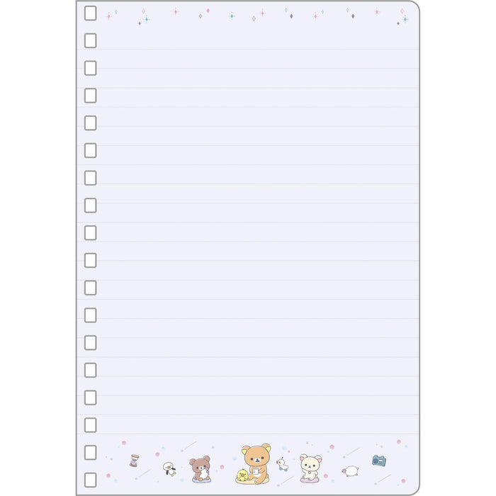 Cahier à spirale San-X Rilakkuma B6 Ny37402 Pages lignées durables