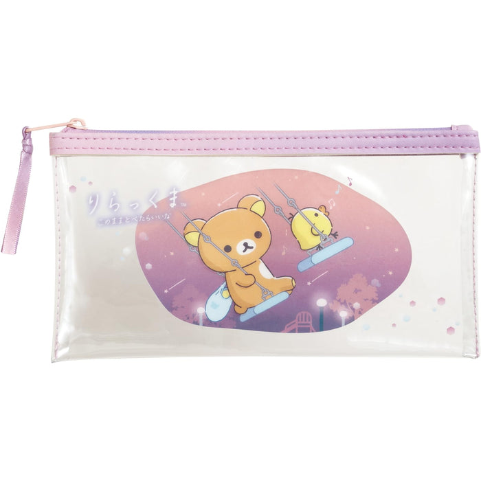 Pochette transparente pour stylos San-X Rilakkuma Pt12301 - Rangement transparent durable