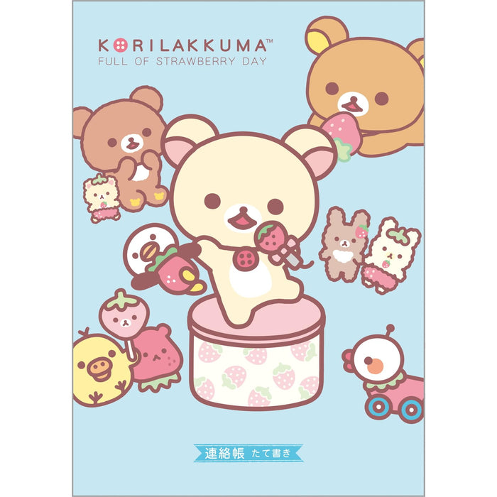 San-X Rilakkuma Vertikales Kontakt-Notizbuch 25,2 x 17,9 cm 2024 | San-X Schreibwaren