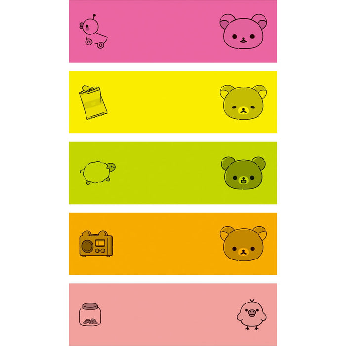 San-X Rilakkuma Fluorescent Index Sticky Notes MH17501 Stationery Set