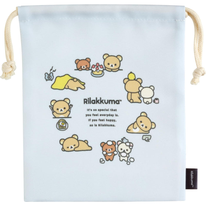 San-X Rilakkuma Gusseted Drawstring Bag Durable and Spacious Ca51701