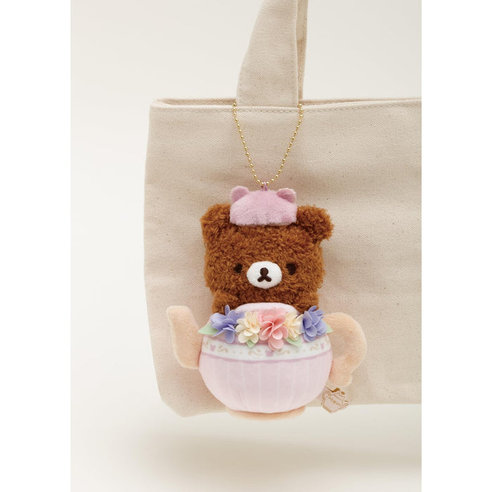 San-X Rilakkuma Korikogu Fleur Tea Time Jouet en peluche suspendu Chairoikoguma Mo43801