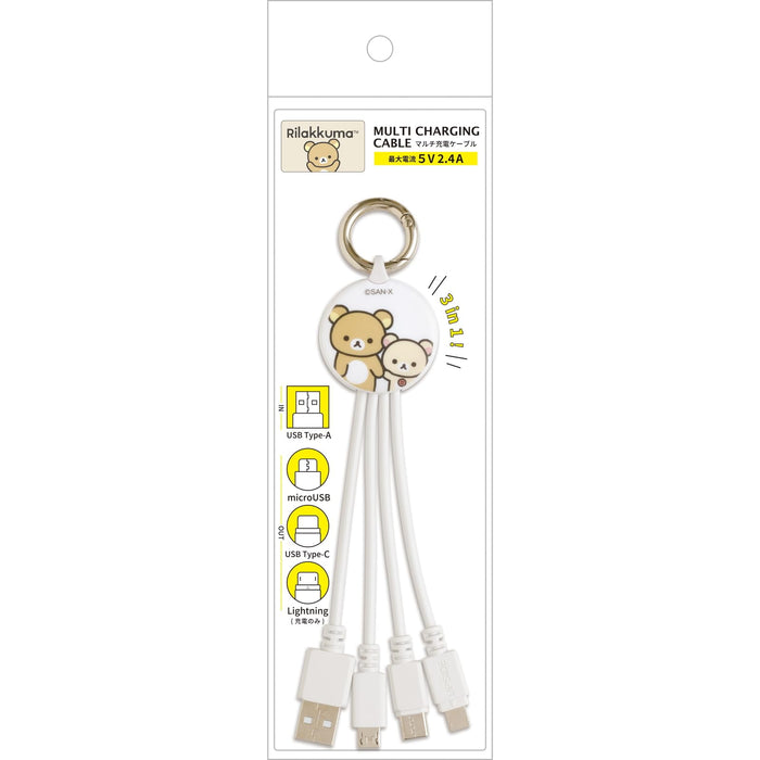 San-X Rilakkuma Multi-Charging Cable Em32901 H145 W45 D15mm