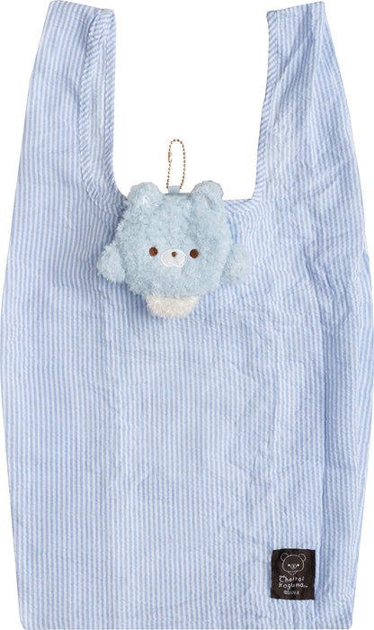 Sac de courses bleu San-X Rilakkuma avec motif de pissenlit et de hamsters jumeaux