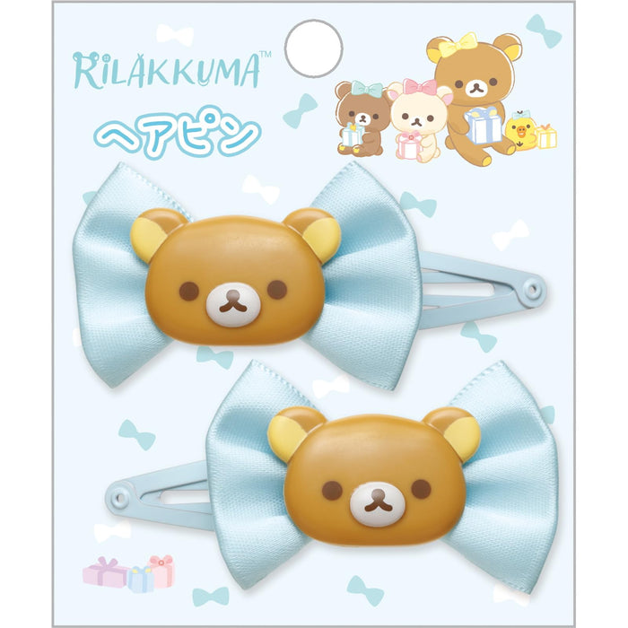 San-X Rilakkuma Jeder ist satt und satt Haarnadel H9 x B7,6 x T1,2 cm