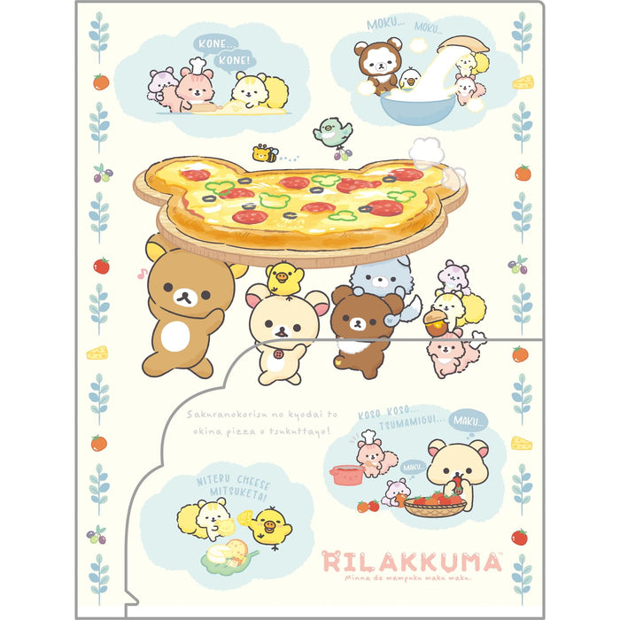 San-X Rilakkuma Transparenter Ordner mit Tasche Fa12201 H31 x B23,5 x T0,2 cm