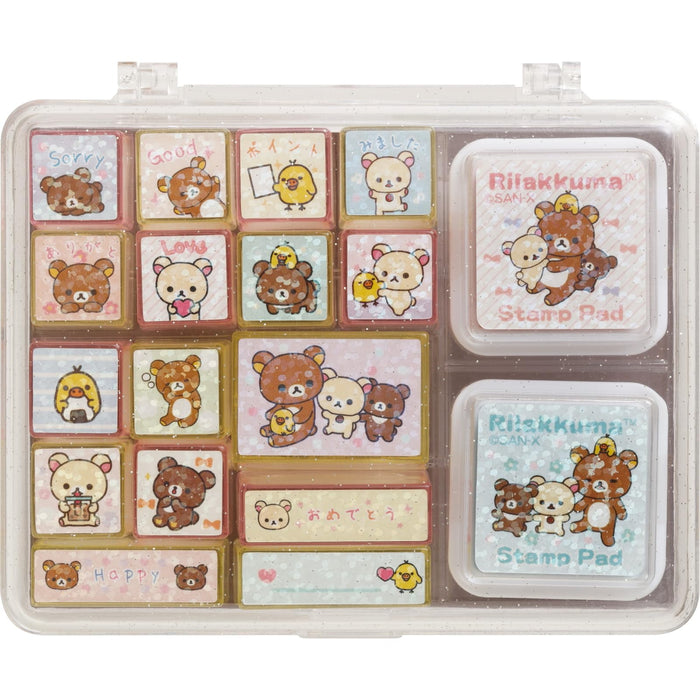 San-X Rilakkuma Stamp Set Ft70101 - Adorable Crafting Stamps for Kids and Adults