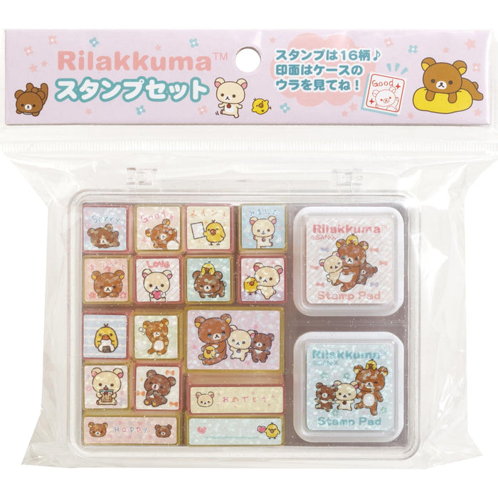 San-X Rilakkuma Stamp Set Ft70101 - Adorable Crafting Stamps for Kids and Adults