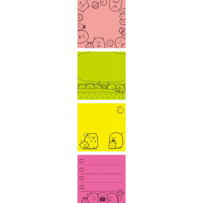 San-X Sumikko Gurashi Notes autocollantes carrées fluorescentes Mh17604