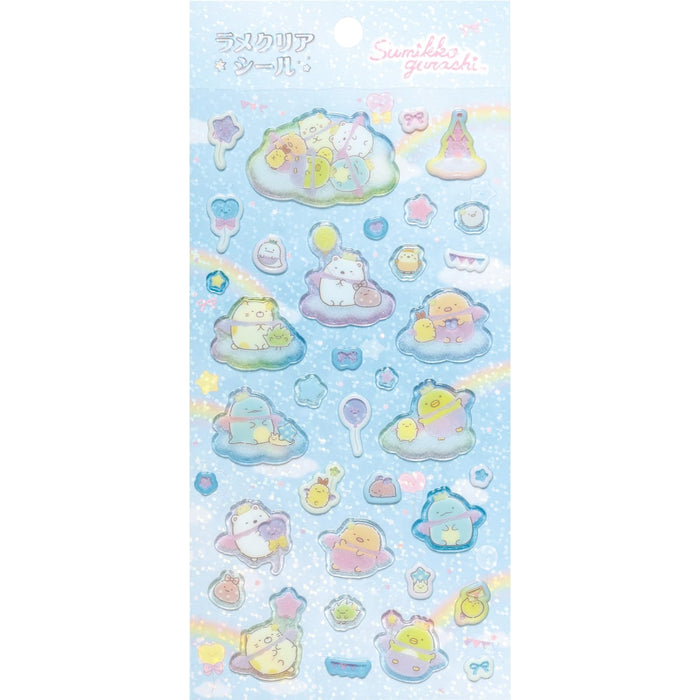 San-X Sumikko Gurashi Autocollant transparent pailleté Se60805 H17 x L9 x P0,1 cm