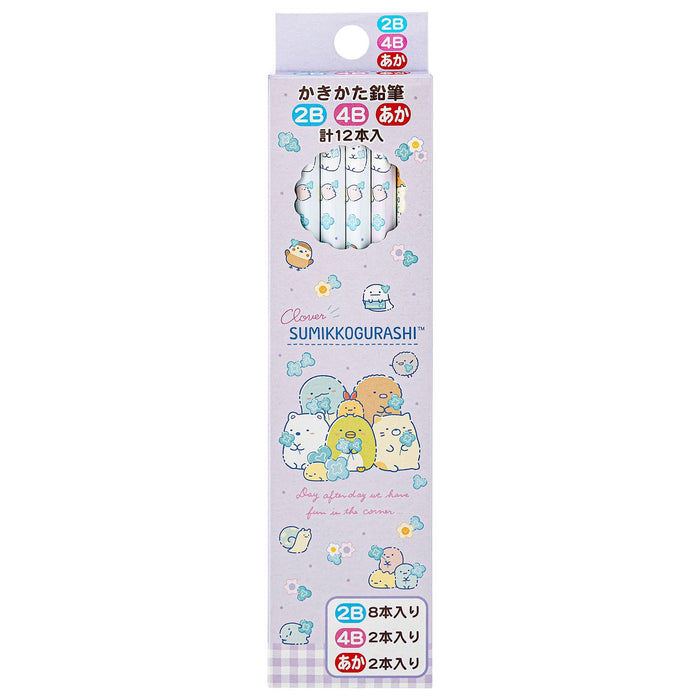 Lot de 12 crayons rouges San-X Sumikko Gurashi Go Go School 2B 4B Ph13401