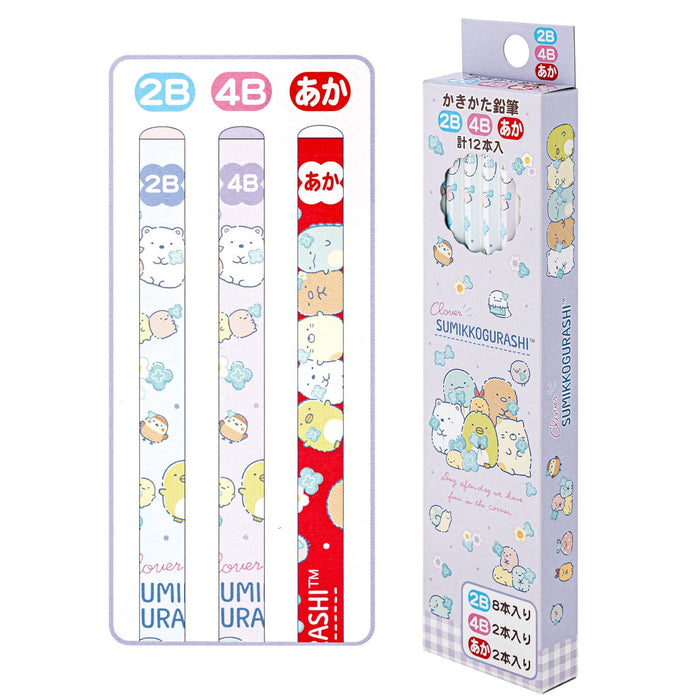 San-X Sumikko Gurashi Go Go School 2B 4B Rote Bleistifte, Dutzend, Ph13401