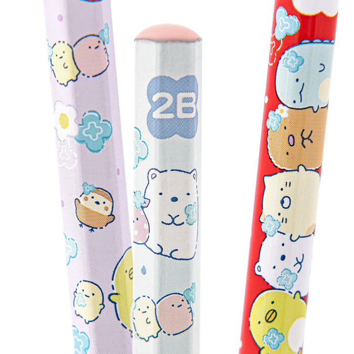 Lot de 12 crayons rouges San-X Sumikko Gurashi Go Go School 2B 4B Ph13401