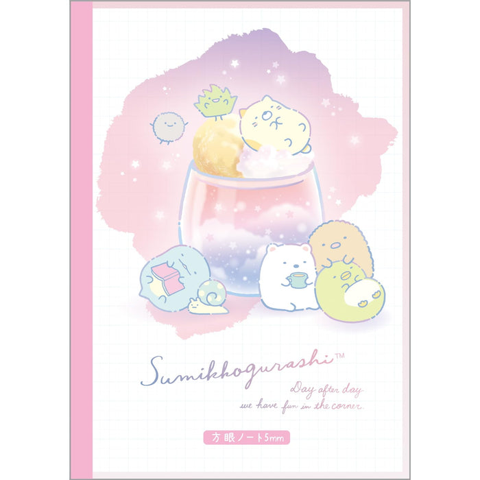 Carnet de notes San-X Sumikko Gurashi quadrillé 5 mm 25,2 x 17,9 cm