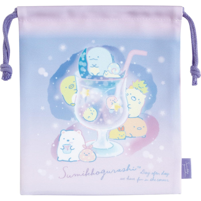 San-X Sumikko Gurashi Gusseted Drawstring Bag Ca51702 for Kids and Adults