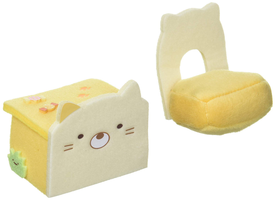 San-X Sumikko Gurashi Cat Plush Toy with Desk and Chair Set Mx39601