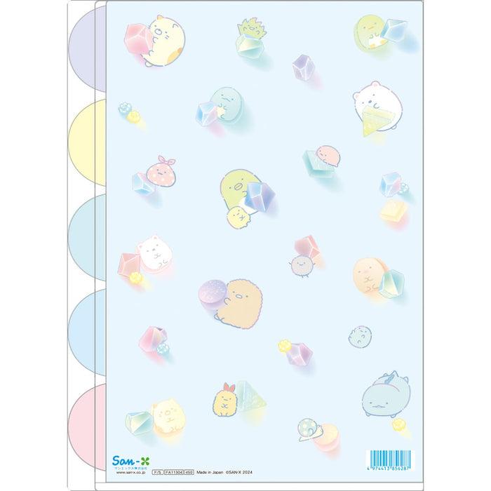 Porte-index San-X Sumikko Gurashi avec 5 poches Fa11304