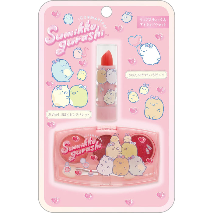 San-X Sumikko Gurashi Pink Lipstick and Eyeshadow Set FE41201 H150xW95mm