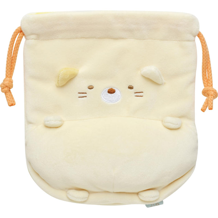 San-X Sumikko Gurashi Cat Drawstring Bag Ca44904 Roomy Lightweight Design