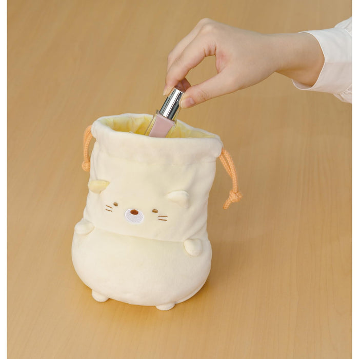 San-X Sumikko Gurashi Cat Drawstring Bag Ca44904 Roomy Lightweight Design