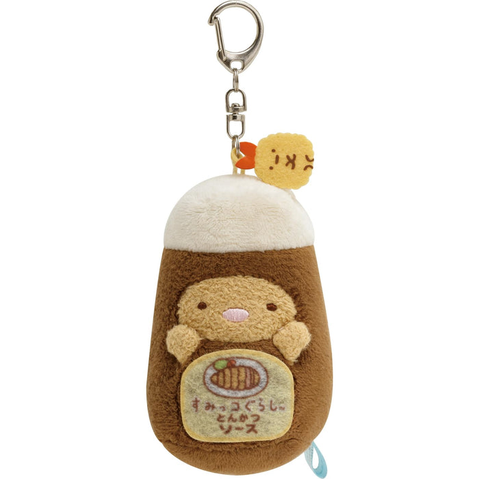 San-X Sumikko Gurashi Sumikko Market Hängendes Plüschtier Tonkatsu 9 cm