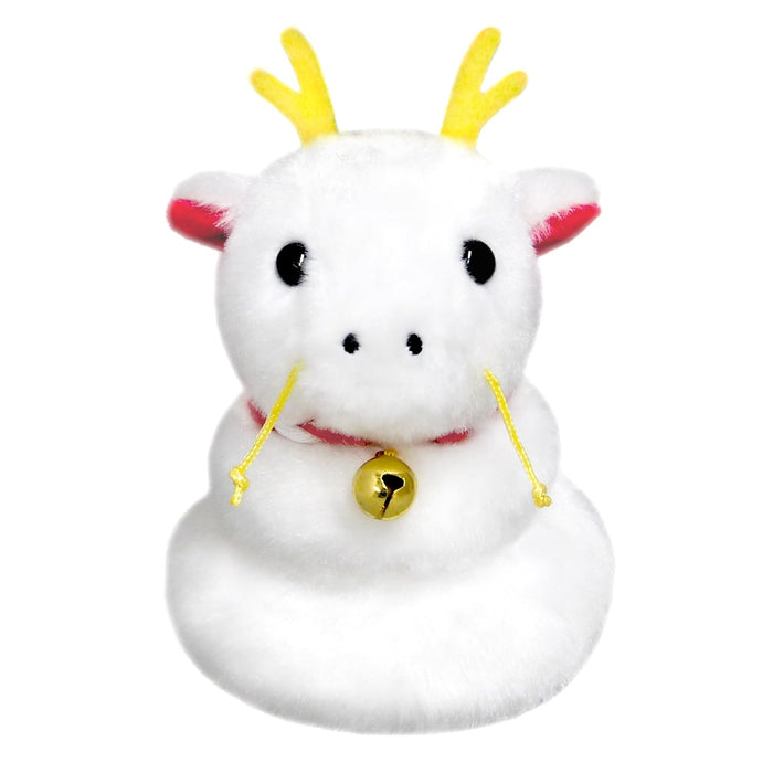 Sanei Boeki 2024 Chinese Zodiac White Tatsumochi Plush Toy 6.5 x 8.5 x 9.5 cm