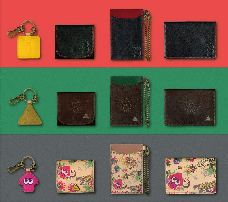 Porte-cartes de visite en cuir véritable Sanei Boeki - Thème Splatoon2