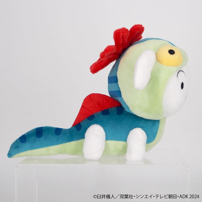 Sanei Boeki Crayon Shin-Chan Dinosaur Shiro Plush Toy Small 13x22x15cm