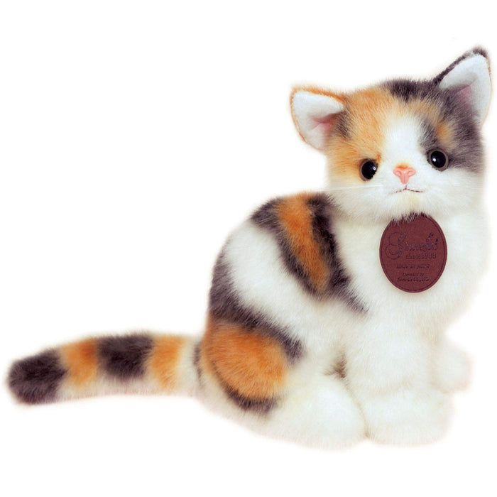 Peluche Sanei Boeki Graceful Cat Mike assis 23 cm Fabriqué au Japon