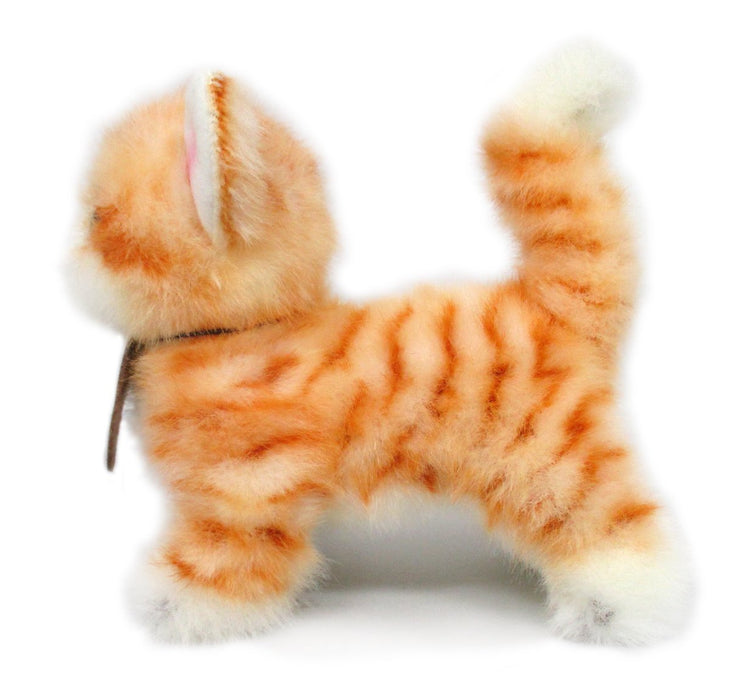 Peluche dorée Miiya de Sanei Boeki Graceful Kitten 15 cm fabriquée au Japon