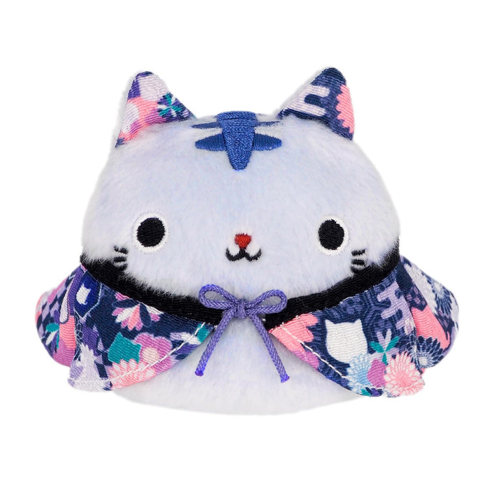 Sanei Boeki Local Dango Blue Haori Cat Plush Toy 7.5cm x 6cm x 7cm Kyoto