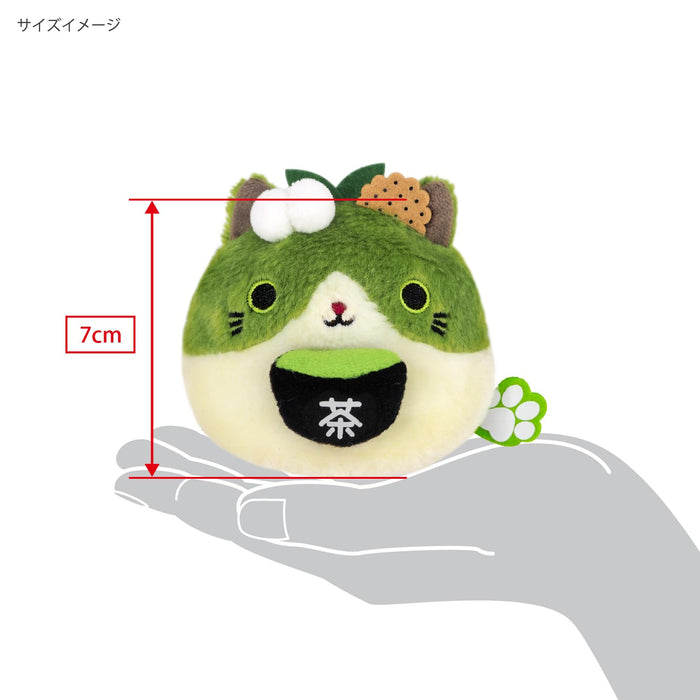 Sanei Boeki Local Dango Matcha Neko Plush Toy 7.5x6x7cm (Kyoto)