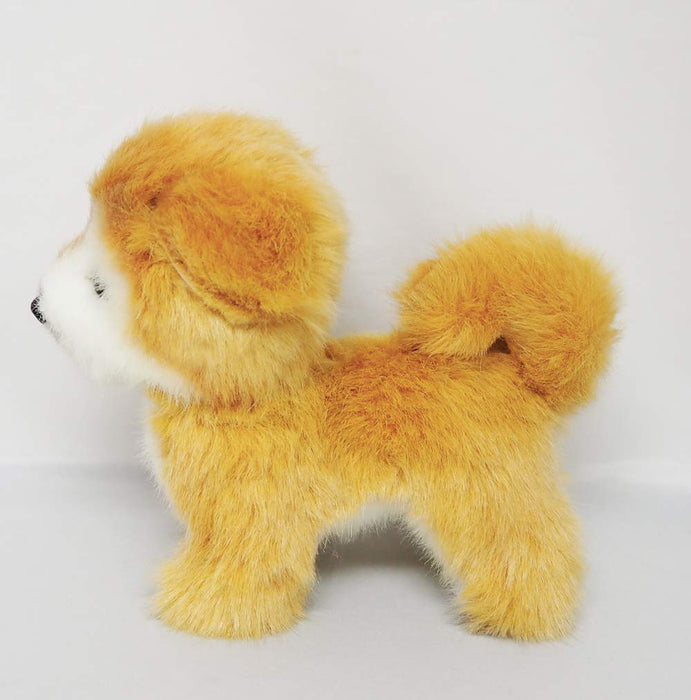 Peluche chien Akita de la série Graceful Puppy de Sanei Boeki, 17 cm, fabriquée au Japon