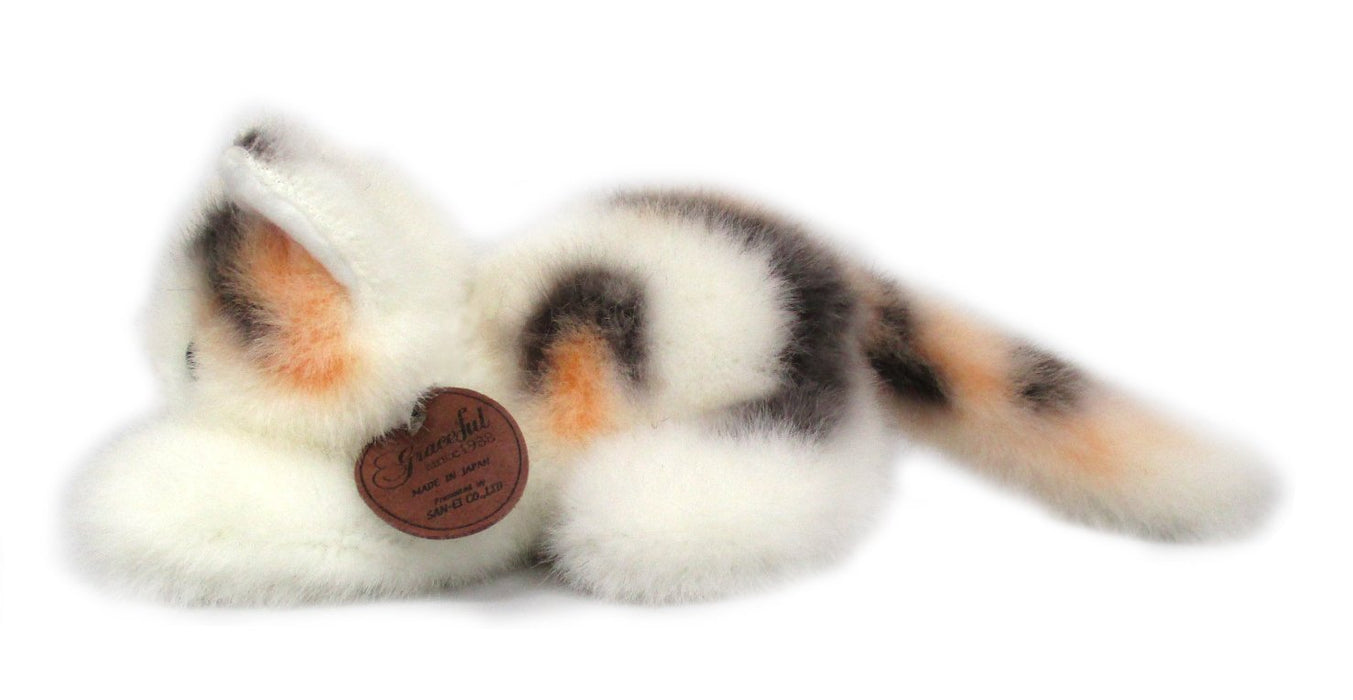 Sanei Boeki Graceful Miiya The Kitten Crawling Plush Toy Made in Japan 12x18x9cm