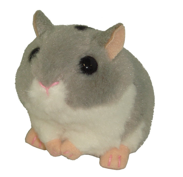 Peluche hamster Djungarian tremblant Sanei Boeki Saphir bleu 6,5 x 9,5 x 7,5 cm