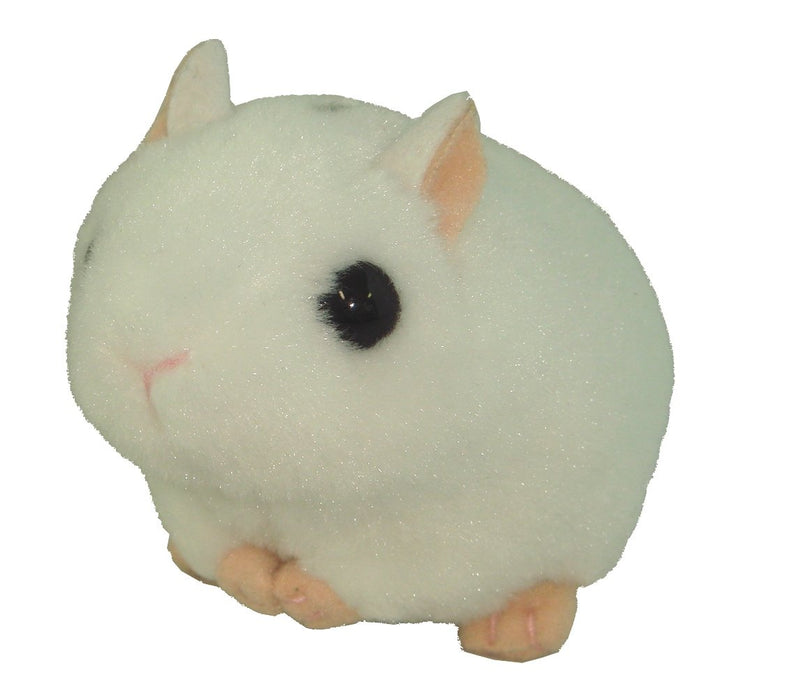 Sanei Boeki Djungarian Hamster Plush Toy - Trembling Pearl White 6.5x9.5x7.5Cm