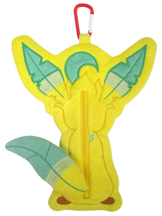 Sanei Boeki Leafeon Plush Pouch 21.5x3.5x26.5cm - Pokemon Petafuwa