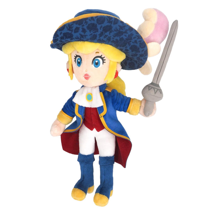 Sanei Boeki Princess Peach Showtime Swordsman Peach Plush Toy 16x13x26cm