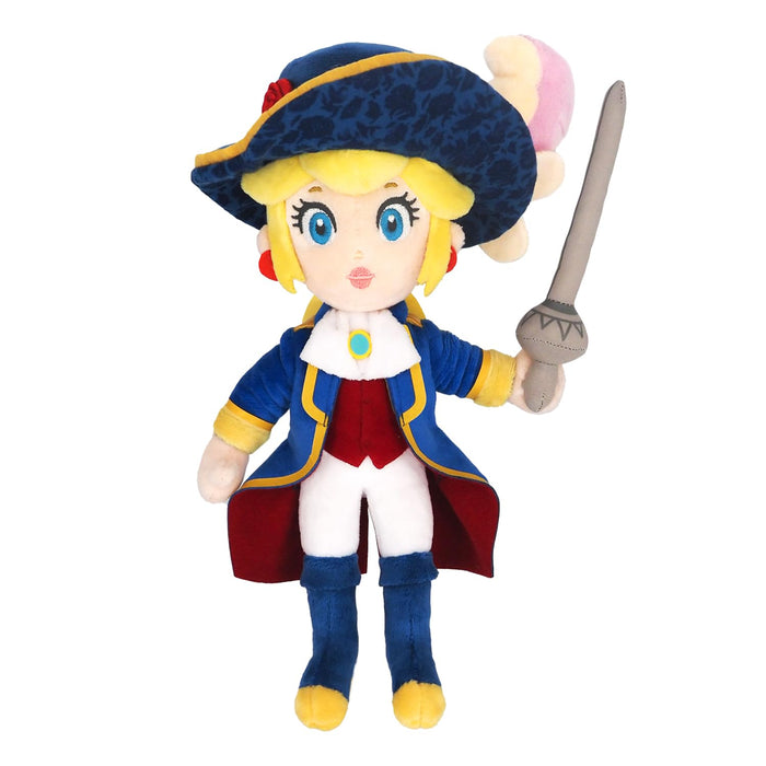 Sanei Boeki Princess Peach Showtime Swordsman Peach Plush Toy 16x13x26cm