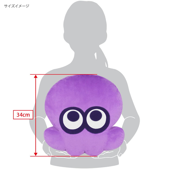 Sanei Boeki Splatoon 3 Octopus Cushion Purple 33x11x34 cm