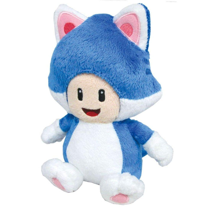 Sanei Boeki Super Mario 3D World Katze und Kröte, Plüschtier, S, B12 x T10 x H18,5 cm