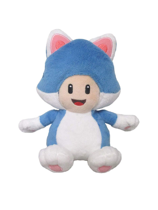 Sanei Boeki Super Mario 3D World Katze und Kröte, Plüschtier, S, B12 x T10 x H18,5 cm