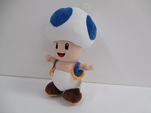 Sanei Boeki Super Mario All Star Blue Toad Plush Toy 20cm AC31