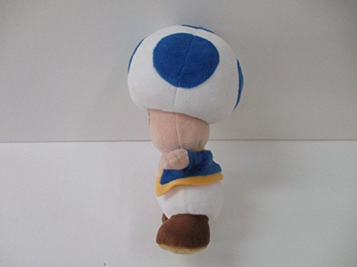 Sanei Boeki Super Mario All Star Blue Toad Plush Toy 20cm AC31