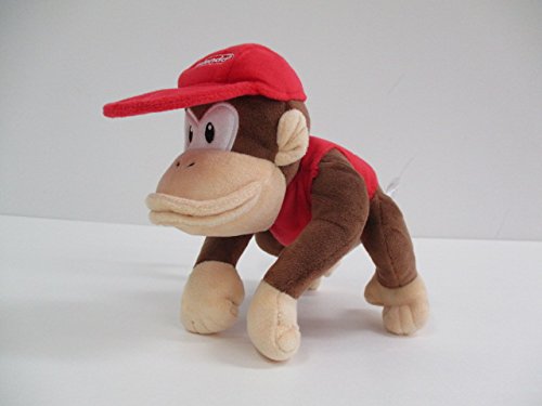 Sanei Boeki Super Mario All Star Diddy Kong Plüschtier 15x20x18cm