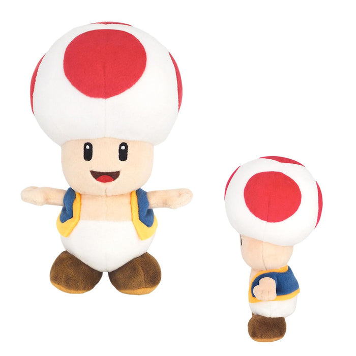 Sanei Boeki Super Mario All Star Collection Plüschtier Toad, 20 cm