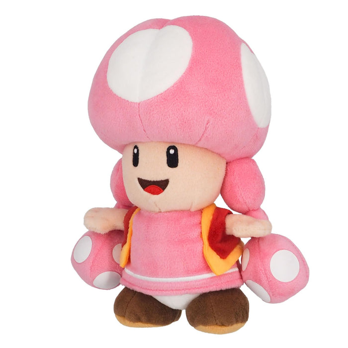 Sanei Boeki Super Mario All Star Toad Plush Toy 13.5cm x 10cm x 20cm - Sanei Boeki