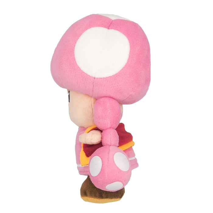 Sanei Boeki Super Mario All Star Toad Plush Toy 13.5cm x 10cm x 20cm - Sanei Boeki